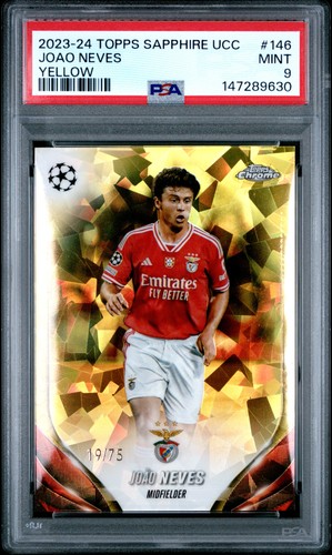 Joao Neves 2023 Topps Chrome Sapphire Gold /75
