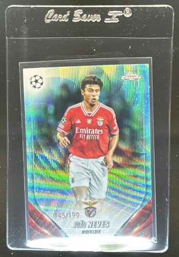 Joao Neves 2023 Topps Chrome UEFA Aqua Wave /199