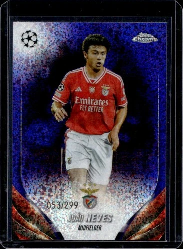Joao Neves 2023 Topps Chrome UEFA Violet Speckle Refractor /299