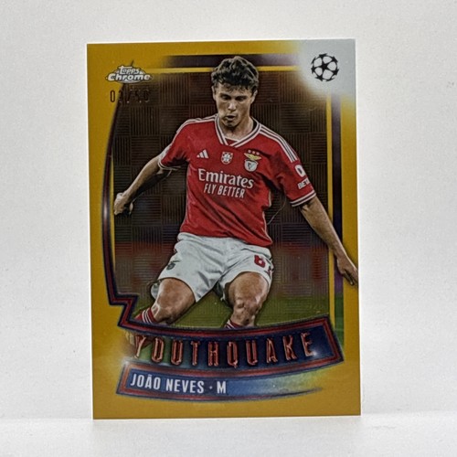 Joao Neves 2023 Topps Cromo UEFA Clubes Competición Oro /50