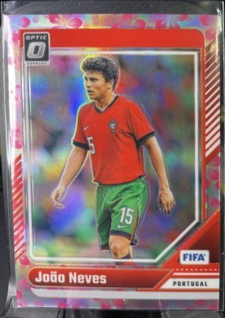 Joao Neves 2024 Panini Donruss FIFA Optic Plum Blossom Prizm