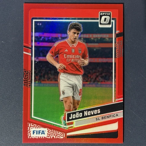 Joao Neves 2023 Panini Donruss Fútbol Óptico Red Prizm /299