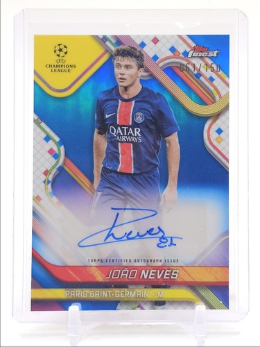 Joao Neves 2024 Topps Finest Blue Refractor /150