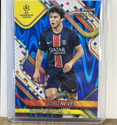 Joao Neves 2024 Topps Finest Blue Refractor /150