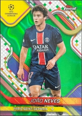 Joao Neves 2024 Topps Finest Green Lava Refractor /99