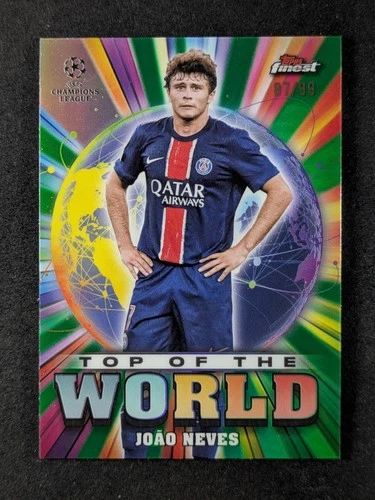 Joao Neves 2024 Topps Finest Green Refractor /99