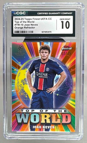 Joao Neves 2024 Topps Finest Orange Refractor /25