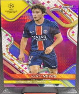 Joao Neves 2024 Topps Finest Pink Hyper Refractor /125