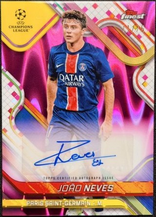 Joao Neves 2024 Topps Finest Pink Lava Refractor /75