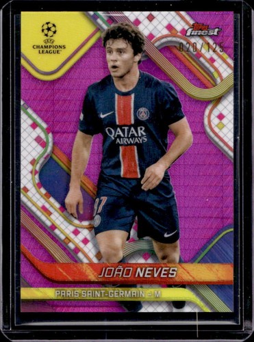Joao Neves 2024 Topps Finest Pink Shimmer /125