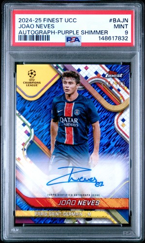 Joao Neves 2024 Topps Finest Purple Shimmer /199