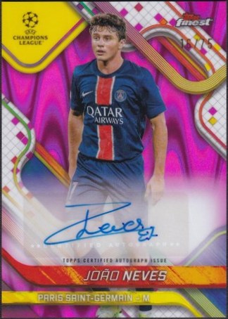 Joao Neves 2025 Topps Finest Ray Wave /75