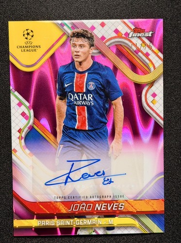 Joao Neves 2024 Topps Finest Rosa Lava Rifrattore /75