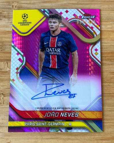 Joao Neves 2024 Topps Finest UEFA Pink Refractor /125
