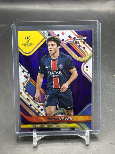 Joao Neves 2024 Topps Finest UEFA Purple Lava Refractor /199