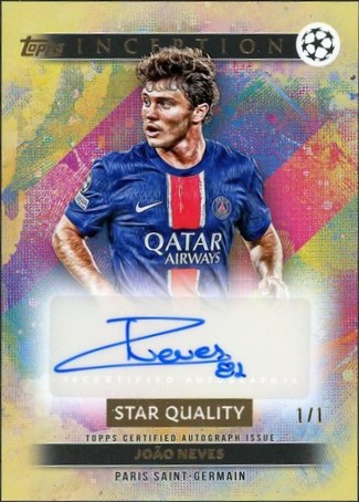 Joao Neves 2024 Topps Inception UEFA Gold 1/1