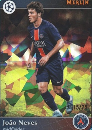 Joao Neves 2024 Topps Merlin Chrome Aqua /75