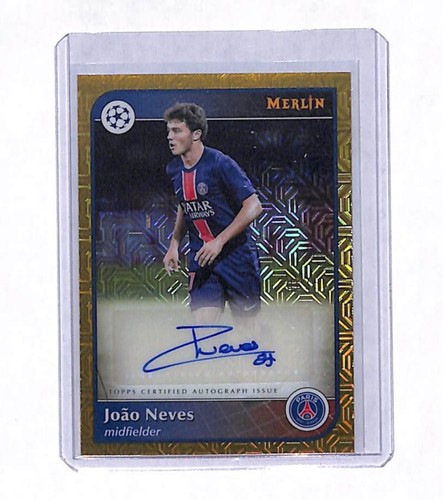 Joao Neves 2024 Topps Merlin Chrome Gold Refractor 6/50