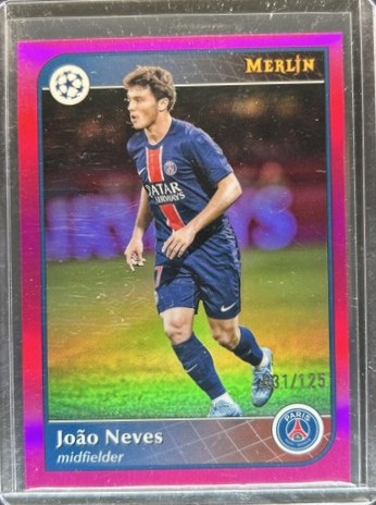 Joao Neves 2024 Topps Merlin Chrome Magenta Refractor /125
