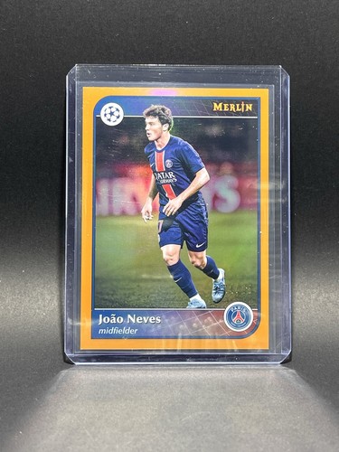 Joao Neves 2025 Topps Merlin Chrome Orange Refractor /25