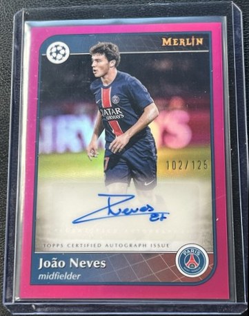 Joao Neves 2025 Topps Merlin Chrome Pink /125