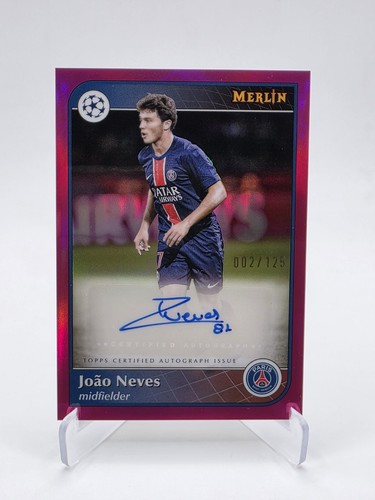 Joao Neves 2024 Topps Merlin Chrome Pink Refractor /125
