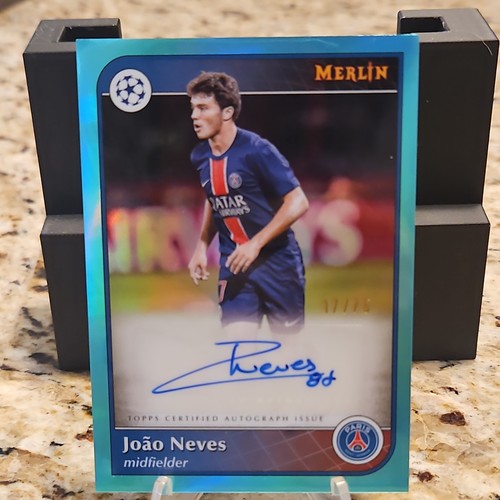 Joao Neves 2024 Topps Merlin Chrome UCC Aqua Refractor /75