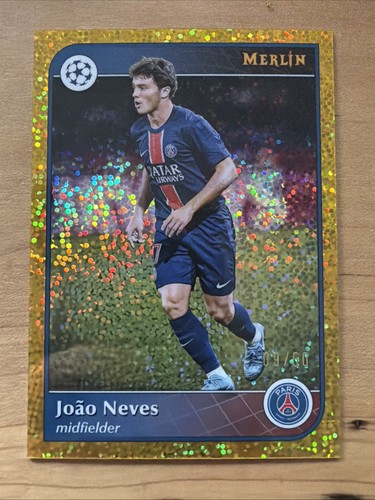 Joao Neves 2024 Topps Merlin Chrome UEFA Gold Refractor /50