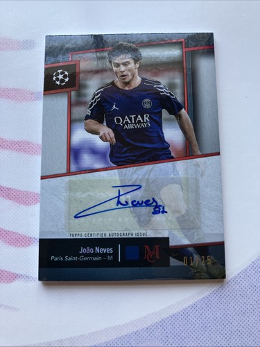 Joao Neves 2024 Topps Museum Collezione Calcio Rubino /25