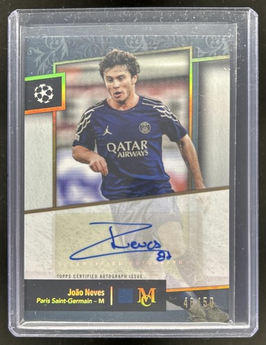 Joao Neves 2024 Topps Museum Collezione UEFA Oro /50
