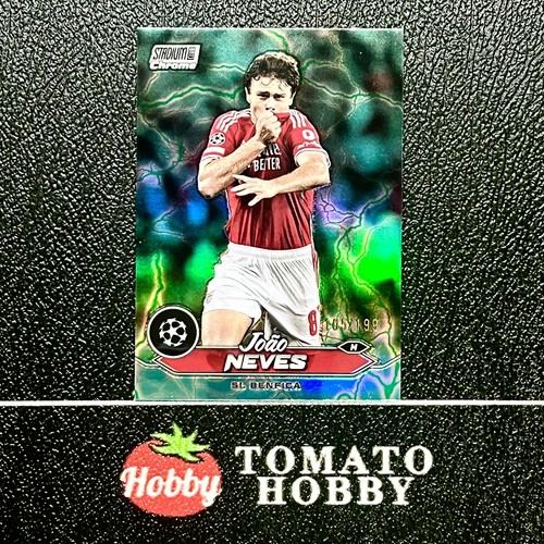 Joao Neves 2023 Topps Stadium Cromo UEFA Green Aqua Refractor /199