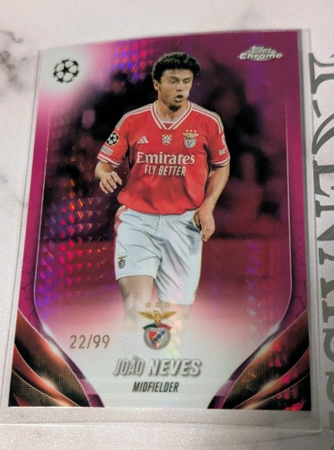 Joao Neves 2023 Topps Chrome Pink Prism Refractor /99