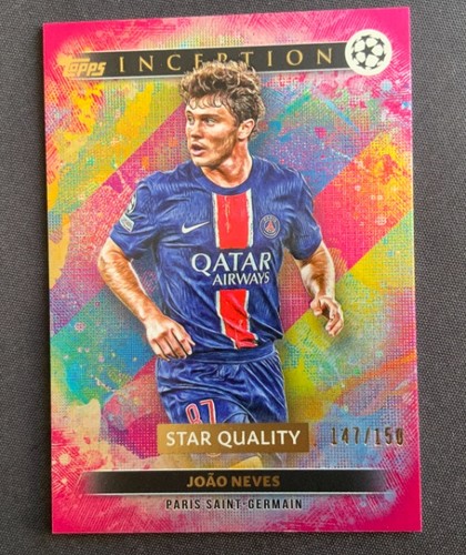 Joao Neves 2024 Topps Inception UCC Magenta Foil /150