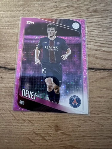 Joao Neves 2025 Topps UEFA Club Competition Pink Diamante