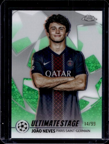 Joao Neves 2025 Topps UEFA Green Refractor /99