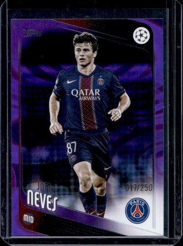 Joao Neves 2025 Topps UEFA Purple Raindrops /250