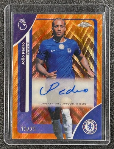 Joao Pedro 2026 Topps Chrome Orange Wave Refractor /25