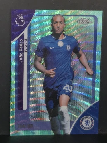 Joao Pedro 2025 Topps Chrome Premier League Aqua Wave /199