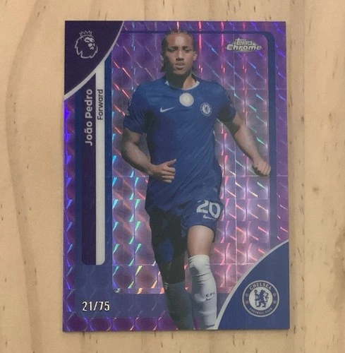Joao Pedro 2026 Topps Chrome Premier League Purple Geometric /75