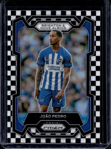Joao Pedro 2024 Panini Prizm Premier League Blanco y Negro Checker
