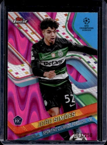 Joao Simoes 2024 Topps Finest Pink Raywave Refractor /250