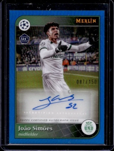 Joao Simoes 2024 Topps Merlin Chrome Blue Refractor /150