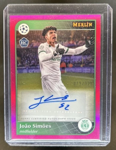 Joao Simoes 2024 Topps Merlin Chrome Magenta Refractor /125