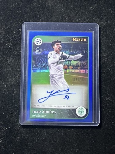 Joao Simoes 2024 Topps Merlin Chrome UCC Blue Refractor /150
