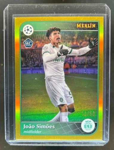 Joao Simoes 2024 Topps Merlin Chrome UEFA Gold Refractor /50