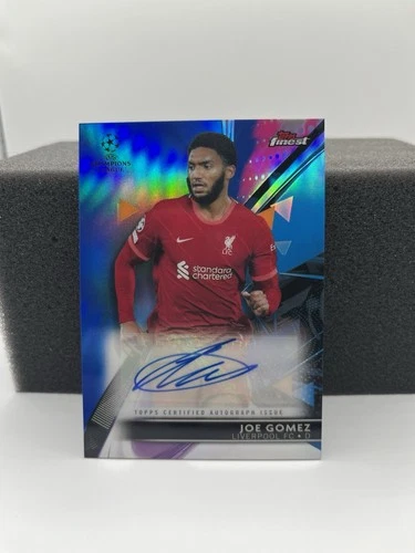 Joe Gomez 2021 Topps Finest UEFA Champions League Blue Refractor /150