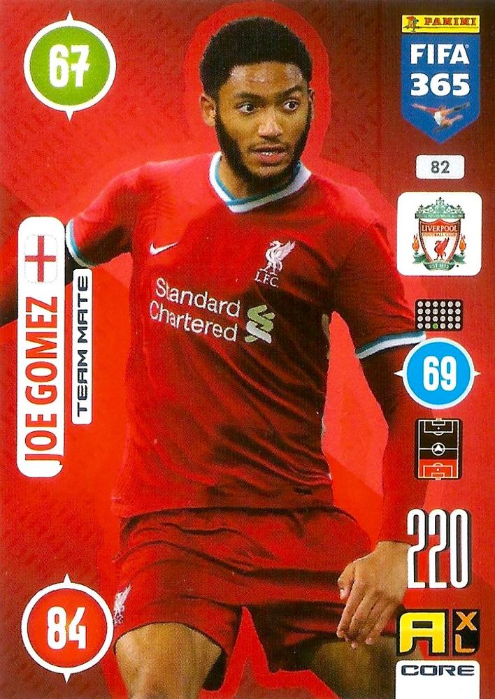 Joe Gomez 2021 Panini Adrenalyn XL FIFA 365