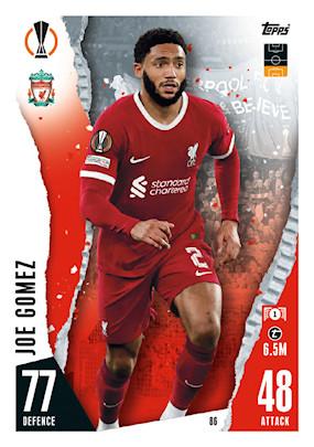 Joe Gomez 2023 Topps Match Attax UEFA Club Competitions