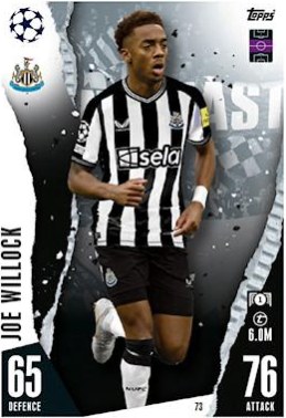 Joe Willock 2023 Topps Match Attax UEFA Club Competitions