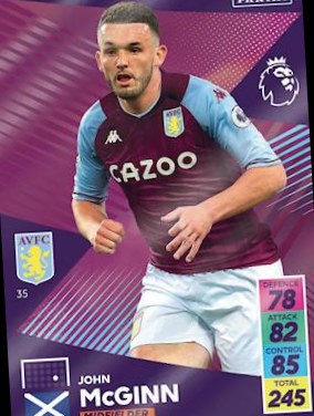 John McGinn 2021 Panini Adrenalyn XL Premier League